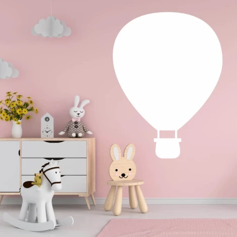 Dry-erase board balloon 349 - Decor in a children\'s room. Pink walls, light-colored furniture.