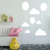 Dry-erase board balloons 316 - Decor for a child\'s room with light-colored walls and minimalist furniture.