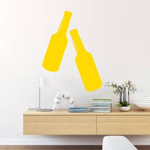 Dry-erase board bottle 336 - Modern office setup with light walls and wooden furniture.