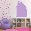 Dry-erase board house 262 - Decorated in a children\'s room with light-colored walls and polka dots.