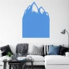 Dry-erase board mountains 274 - Living room setup with light walls and furniture in shades of gray and blue.