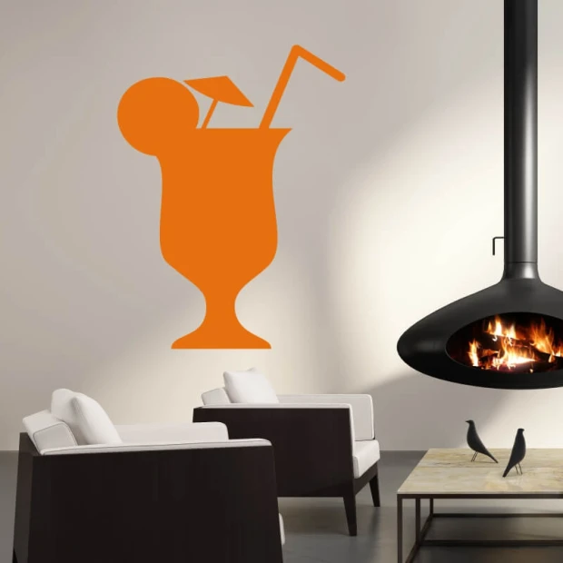 Cocktail dry-erase board 333 - Living room setup with light walls and modern dark furniture.