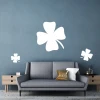 Clover dry-erase board 343 - Styled in a living room with gray walls, gray sofa, and wooden furniture.