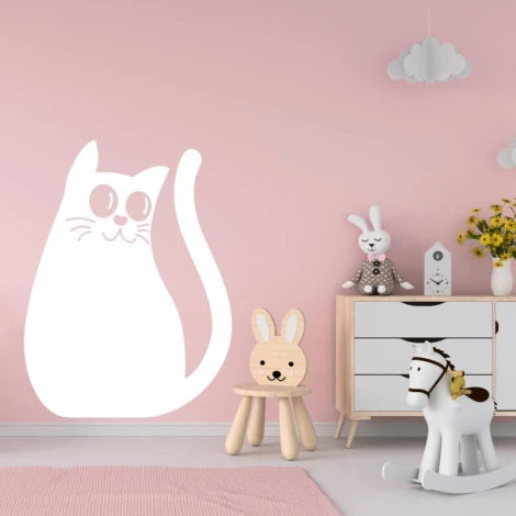 Dry-erase board cat 273 - Decorated in a children\'s room with pink walls and light-colored furniture.