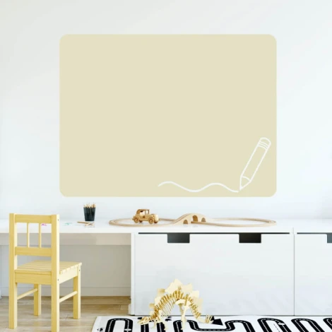 Dry-erase board 289 - Styled in a children\'s room with light-colored walls and wooden furniture.