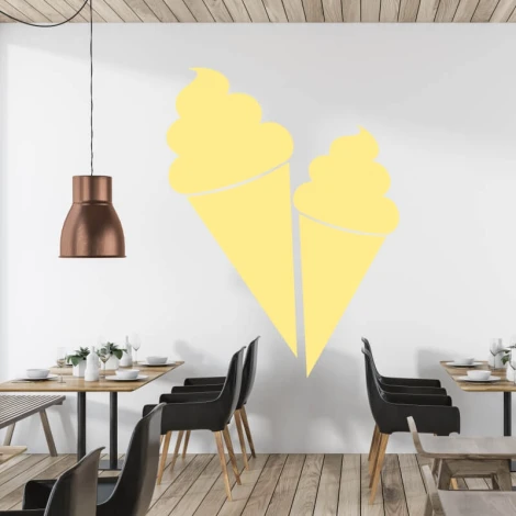 Dry-erase board 334 - Dining room setup. Light walls, wooden furniture, modern style.