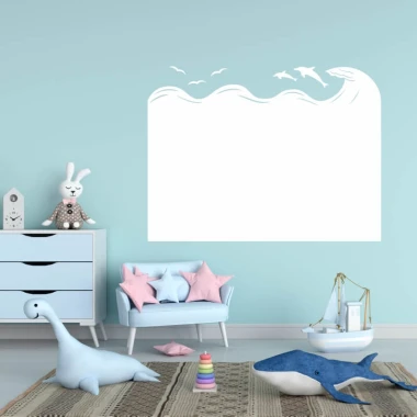 Dry-erase board sea 286 - Decorated in a children\'s room with light-colored walls and pastel furniture.