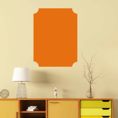 Decorative whiteboard frame 361 - Styled in a bright living room with light walls and wooden furniture.