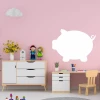 Dry-erase board piggy bank 306 - Decorated in a child\'s room with pink walls and light furniture.
