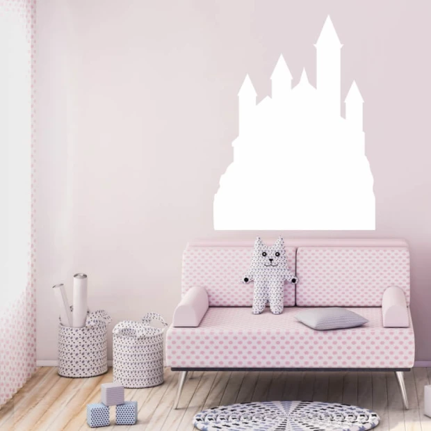 Dry-erase board lock 258 - Decor in a child\'s room. Light-colored walls, pastel furniture.