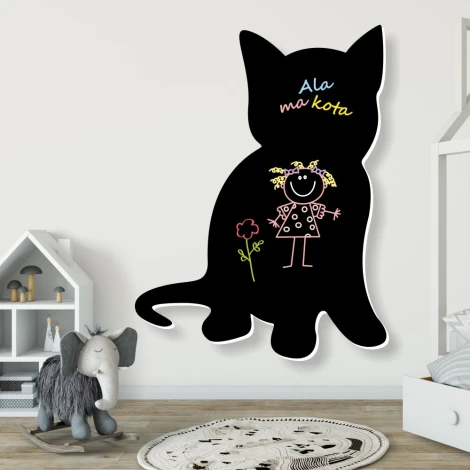 Chalkboard cat 193 - Decor in a children\'s room with light-colored walls and modern furniture.