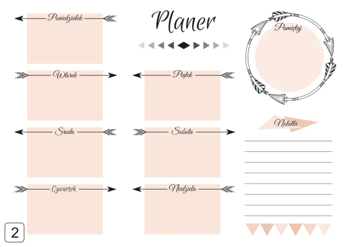 Magnetic dry-erase weekly planner board 406 - Graphic design with rounded rectangular elements.