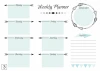 Dry-erase magnetic board Weekly Planner 405 - Simple design with rectangles and arrows.