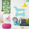Dachshund bone dry-erase board 328 - Styled in a modern children\'s room with light-colored walls and vibrant decor.