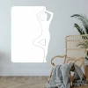 Yoga dry-erase board 323 - Styled in a modern living room with light walls, wooden floor, and plants.