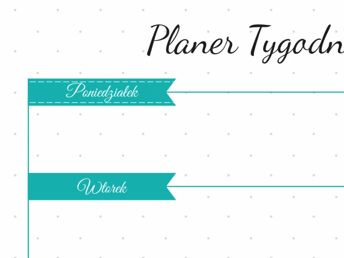 Weekly planner whiteboard 408 - Graphic design with "Weekly Planner" text and strips for days.