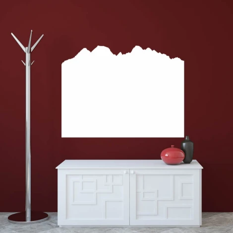 Tatry 322 dry-erase board - Styled in a modern room with dark red walls and white furniture.