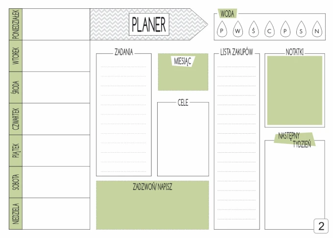 Magnetic whiteboard planner 412 - Graphic design with rectangles, arrows, and note sections.