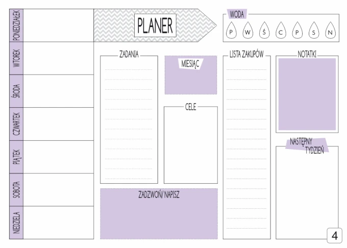 Magnetic dry-erase board planner 412 - Graphic design with a simple composition of rectangles and arrows in pastel colors.