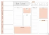 Magnetic dry-erase board Weekly planner 411 - Simple design with rectangles and an arrow.
