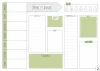 Magnetic dry-erase board Weekly planner 411 - Graphic design. Simple layout with sections for tasks, notes, and goals.
