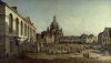 Reproduction of View of the Neumarkt in Dresden by Canaletto, Bernardo Bellotto - Graphic design.