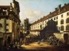 Reproduction of Vienna, Dominican Church by Canaletto, featuring a street scene with buildings.