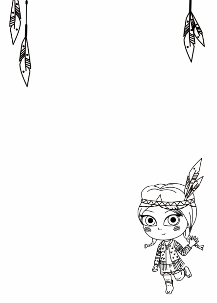 Magnetic dry-erase board for girls 444 - Graphic design featuring a girl in an Indian outfit.