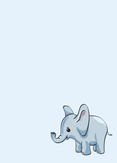 Magnetic dry-erase board for kids featuring a blue elephant design.