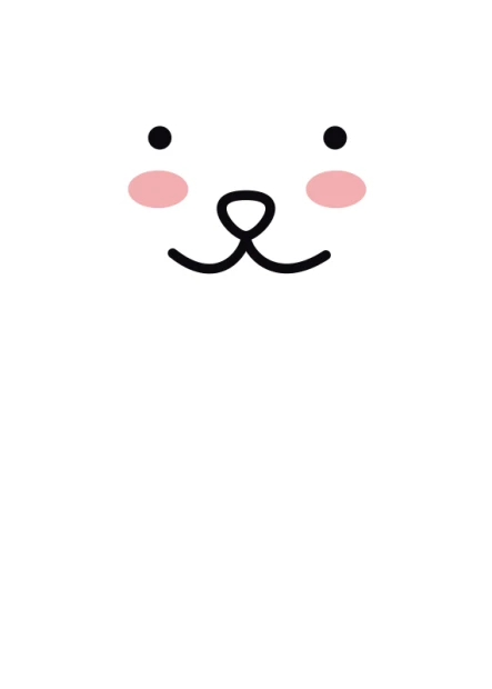 Dry-erase board for kids featuring a smiling face design on a white background with eyes and a nose.