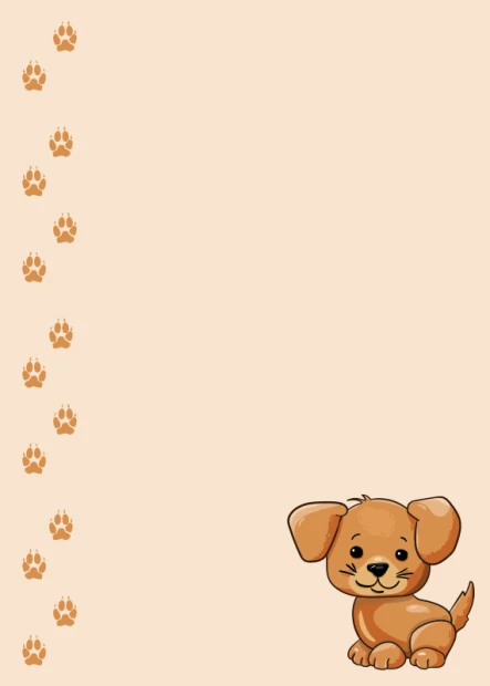 Dry-erase board for kids featuring a puppy design on a light-colored background.