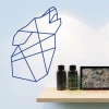 Wolf wall sticker 2482 - Graphic design featuring a wolf shape made of simple lines and angles.