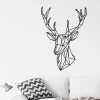 Deer head painting stencil 2477 - Graphic design with geometric lines and sharp angles.