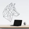Wolf wall template 2478 - Graphic design featuring a geometric wolf head shape with lines and triangles.