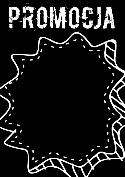 Chalkboard with printed design promotion 078 - Features the word PROMOTION and outline on a black background.