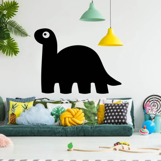 Chalkboard magnetic board for kids, dinosaur design - perfect for a colorful children\'s room decor.