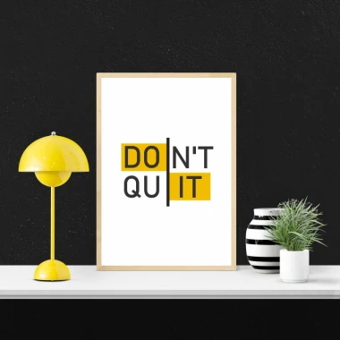 Do it 033 poster - Graphic design featuring black and yellow letters on a white background.