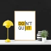 Do it 033 poster - Graphic design featuring black and yellow letters on a white background.