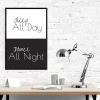 Sleep All Day Dance All Night 015 poster - Graphic design in black and white with text in various styles.