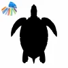 Chalk sticker for kids, turtle design - oval shape with distinct fins and head.