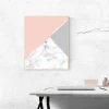 Marble Poster 060 - Graphic design featuring pink, gray, and marble shapes in a geometric arrangement.