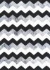 Marble Zigzag 059 Poster - Graphic design featuring zigzag shapes in shades of black and white.