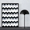 Zigzag Marble Poster 059 - Modern interior arrangement. Walls in a light gray shade.
