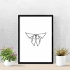 Butterfly poster 073 - Graphic design featuring a geometric butterfly with clear outlines.