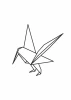 Bird Poster 077 - Graphic design featuring an origami-style bird with sharp edges and geometric shapes.