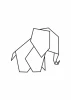Elephant poster 074 - Graphic design featuring a stylized elephant in simple shapes.