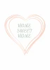 Home sweet home poster 131 - Graphic design. Heart with soft contours in pastel colors. Text in the center.