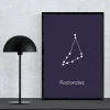 Capricorn Zodiac Sign Poster 111 - Graphic design featuring a constellation illustration on a dark background.