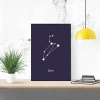 Leo Zodiac Sign Poster 106 - Graphic design featuring a constellation of white dots and lines on a dark background.