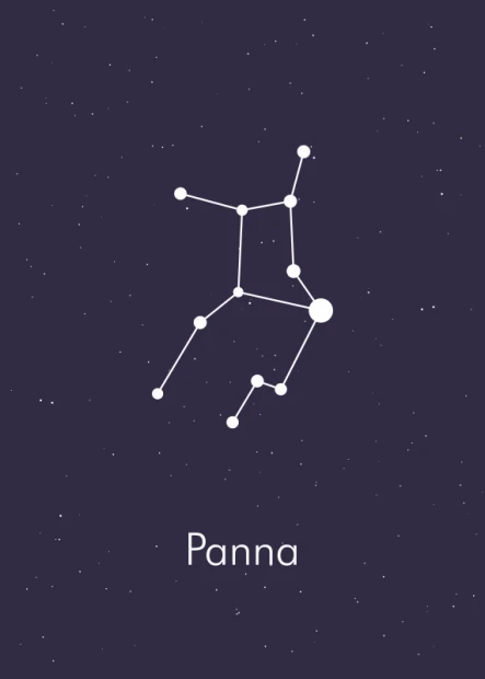 Virgo Zodiac Sign Poster 107 - Graphic design. White graphic of the constellation on a dark background.